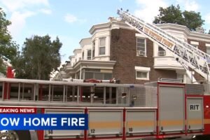 Fire damages multiple row homes in West Philadelphia