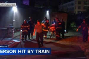 Man critically injured after being hit by train in Wilmington
