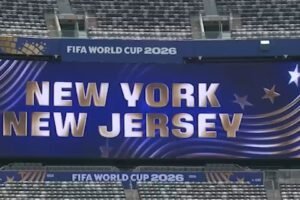 Tour of MetLife Stadium, temporarily renamed New York New Jersey Stadium for World Cup