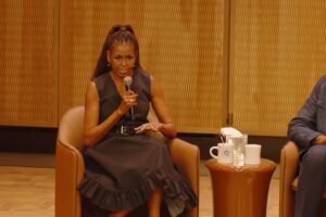 Michelle Obama, Quinta Brunson speak with 100 young women at Obama Presidential Center