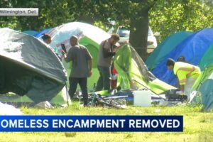 Homeless encampment removed from Christina Park in Wilmington, Del.