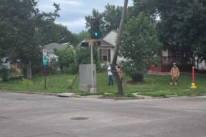 18th St. and Cleveland Ave. closed for clipped power pole