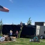 Man rescued from tipped camper at Lake Thompson