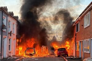 Stabbing suspect due in court after night of anti-immigrant protests in Northern Ireland