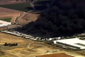 Fire at medical equipment warehouse in California prompts evacuations at nearby warehouses