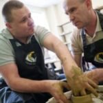 A blind Ukrainian veteran turns pottery into a business and mentors others