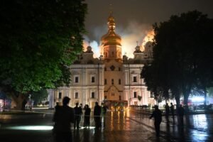 Russian drone and missile barrage on Ukraine's biggest cities kill at least 10 people
