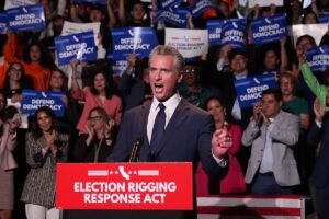 California Gov. Gavin Newsom says Trump's Justice Department is investigating him and his wife