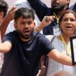 India's Cockroach Party supporters bang plates to call for education minister's resignation