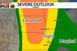 Enhanced risk of severe weather in much of KELOLAND