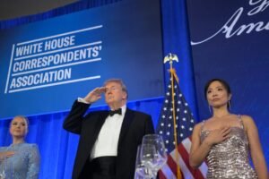 Trump returns to correspondents’ dinner for a rambling, insult-filled speech 3 months after shooting