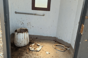 Explosive vandalism destroys Lake Norden public toilet