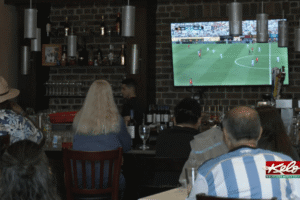 Argentina fans gather to watch World Cup final