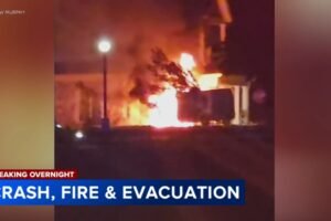 Over 100 residents evacuated after van crash, fire at senior living facility in Galloway, NJ