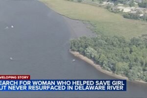 Search turns to recovery effort in South Jersey for woman who helped save child in Delaware River