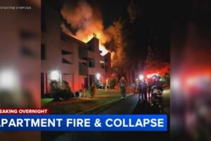 3-alarm apartment fire causes partial collapse in Deptford Twp., NJ