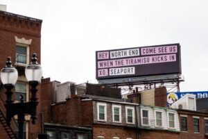 A new North End billboard plugging the Seaport has people flummoxed