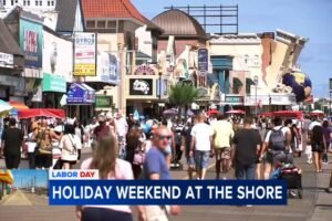 Beachgoers say goodbye to summer down the Jersey Shore